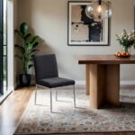 Reeves Chenille Fabric Upholstered Dining Side Chair