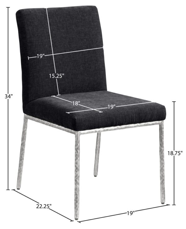 Reeves Chenille Fabric Upholstered Dining Side Chair