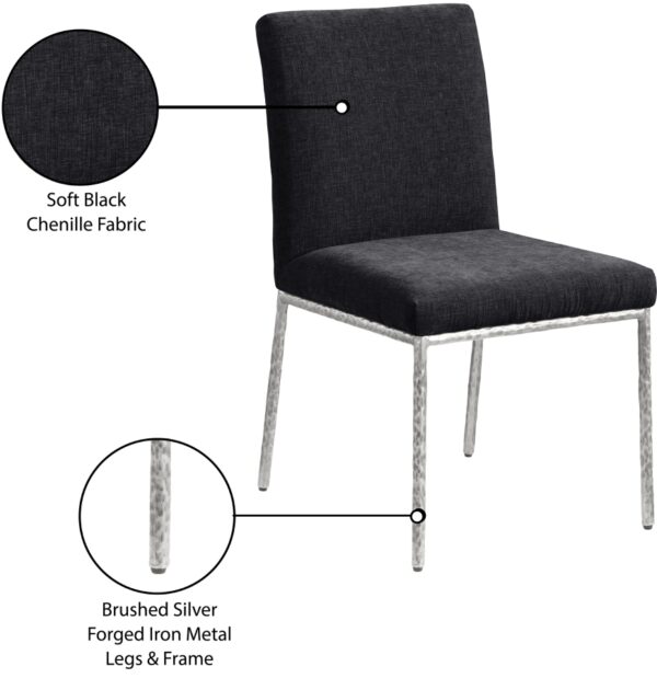 Reeves Chenille Fabric Upholstered Dining Side Chair