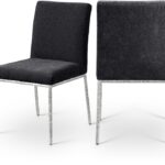 Reeves Chenille Fabric Upholstered Dining Side Chair