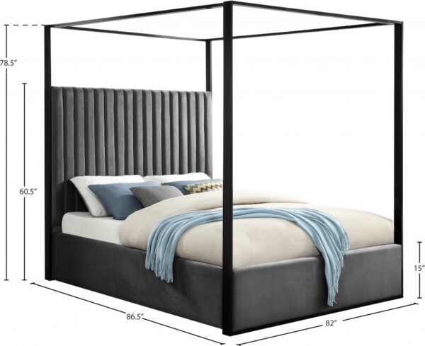 Jax Velvet Upholstered Bed