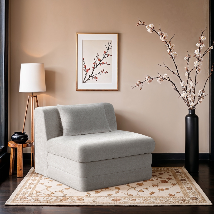 Stellar Chenille Fabric Upholstered Modular Accent Chair