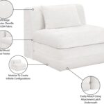 Stellar Chenille Fabric Upholstered Modular Accent Chair