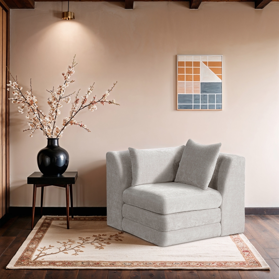 Stellar Chenille Fabric Upholstered Modular Accent Chair