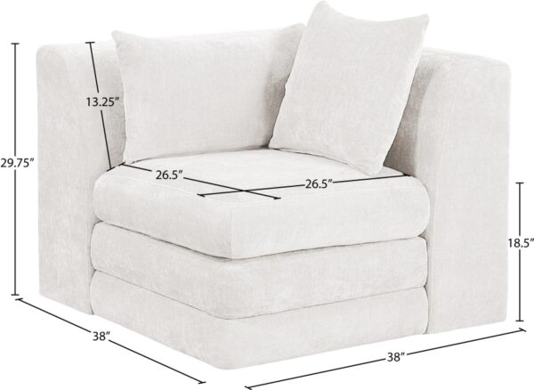 Stellar Chenille Fabric Upholstered Modular Accent Chair