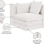 Stellar Chenille Fabric Upholstered Modular Accent Chair