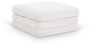 Stellar Chenille Fabric Upholstered Modular Ottoman