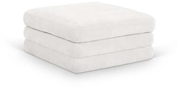 Stellar Chenille Fabric Upholstered Modular Ottoman
