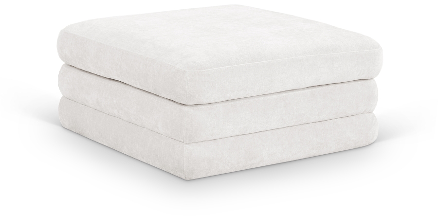 Stellar Chenille Fabric Upholstered Modular Ottoman