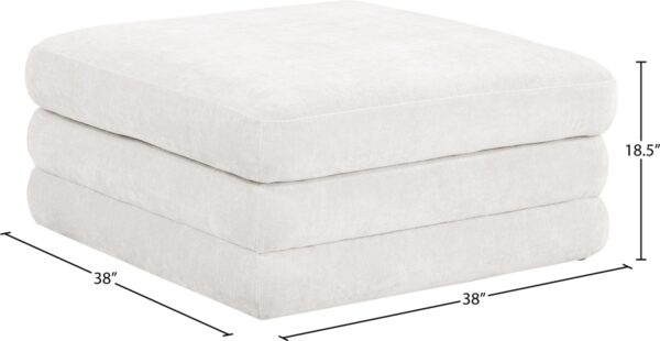 Stellar Chenille Fabric Upholstered Modular Ottoman