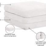 Stellar Chenille Fabric Upholstered Modular Ottoman