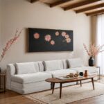 Stellar 114" Chenille Fabric Upholstered 3pc. Modular Sofa