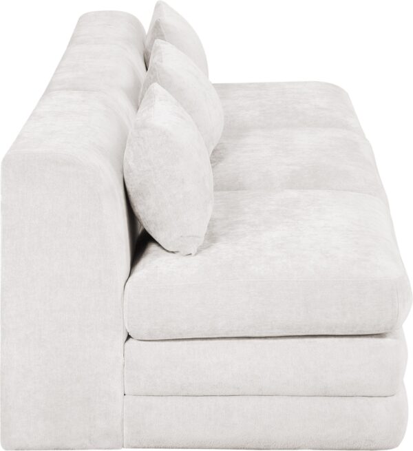 Stellar 114" Chenille Fabric Upholstered 3pc. Modular Sofa