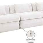 Stellar 152" Chenille Fabric Upholstered 4pc. Modular Sofa
