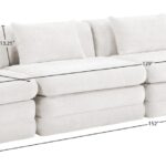 Stellar 152" Chenille Fabric Upholstered 4pc. Modular Sofa