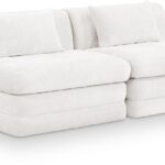 Stellar 76" Chenille Fabric Upholstered 2pc. Modular Loveseat
