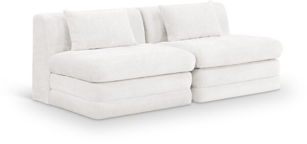 Stellar 76" Chenille Fabric Upholstered 2pc. Modular Loveseat