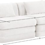 Stellar 76" Chenille Fabric Upholstered 2pc. Modular Loveseat