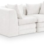 Stellar 76" Chenille Fabric Upholstered 2pc. Modular Loveseat