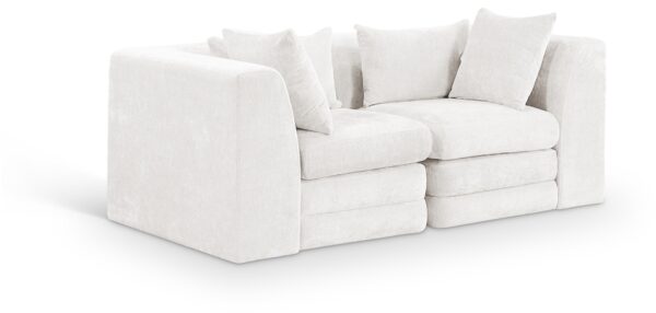 Stellar 76" Chenille Fabric Upholstered 2pc. Modular Loveseat