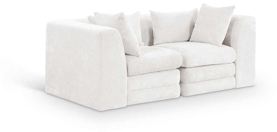 Stellar 76" Chenille Fabric Upholstered 2pc. Modular Loveseat
