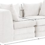 Stellar 76" Chenille Fabric Upholstered 2pc. Modular Loveseat