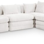 Stellar 114" Chenille Fabric Upholstered 4Pc. Modular Sectional