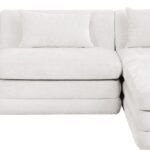 Stellar 114" Chenille Fabric Upholstered 4Pc. Modular Sectional