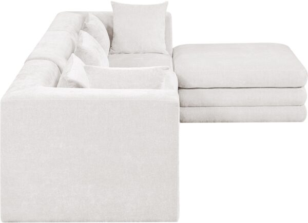 Stellar 114" Chenille Fabric Upholstered 4Pc. Modular Sectional