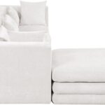Stellar 114" Chenille Fabric Upholstered 4Pc. Modular Sectional