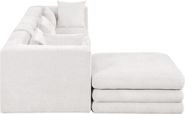 Stellar 114" Chenille Fabric Upholstered 4Pc. Modular Sectional