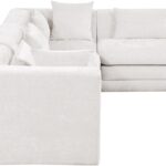 Stellar 114" Chenille Fabric Upholstered 4Pc. Modular Sectional
