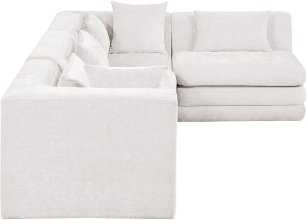Stellar 114" Chenille Fabric Upholstered 4Pc. Modular Sectional