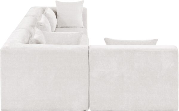 Stellar 114" Chenille Fabric Upholstered 4Pc. Modular Sectional