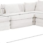 Stellar 114" Chenille Fabric Upholstered 4Pc. Modular Sectional