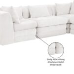 Stellar 114" Chenille Fabric Upholstered 4Pc. Modular Sectional