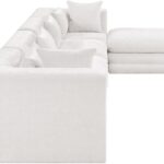 Stellar 152" Chenille Fabric Upholstered 5Pc. Modular Sectional