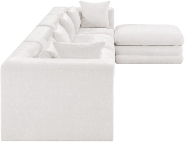 Stellar 152" Chenille Fabric Upholstered 5Pc. Modular Sectional