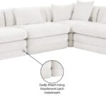 Stellar 114" Chenille Fabric Upholstered 5Pc. Modular Sectional