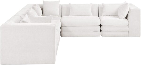 Stellar 114" Chenille Fabric Upholstered 5Pc. Modular Sectional