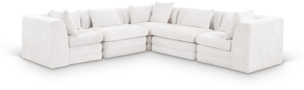Stellar 114" Chenille Fabric Upholstered 5Pc. Modular Sectional