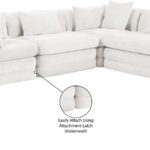 Stellar 114" Chenille Fabric Upholstered 5Pc. Modular Sectional