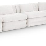 Stellar 152" Chenille Fabric Upholstered 5Pc. Modular Sectional