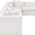 Stellar 152" Chenille Fabric Upholstered 5Pc. Modular Sectional