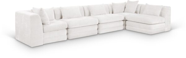 Stellar 152" Chenille Fabric Upholstered 5Pc. Modular Sectional