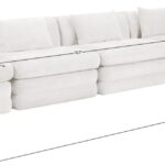 Stellar 152" Chenille Fabric Upholstered 5Pc. Modular Sectional