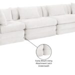 Stellar 152" Chenille Fabric Upholstered 5Pc. Modular Sectional