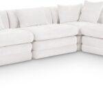 Stellar 152" Chenille Fabric Upholstered 6Pc. Modular Sectional
