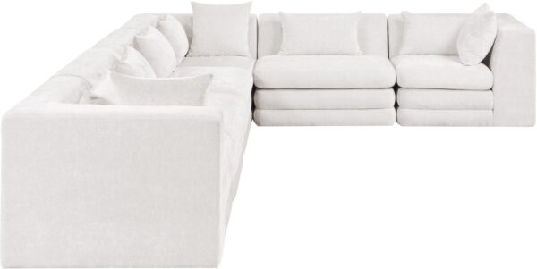 Stellar 152" Chenille Fabric Upholstered 6Pc. Modular Sectional