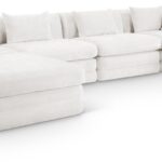 Stellar 152" Chenille Fabric Upholstered 6Pc. Modular Sectional